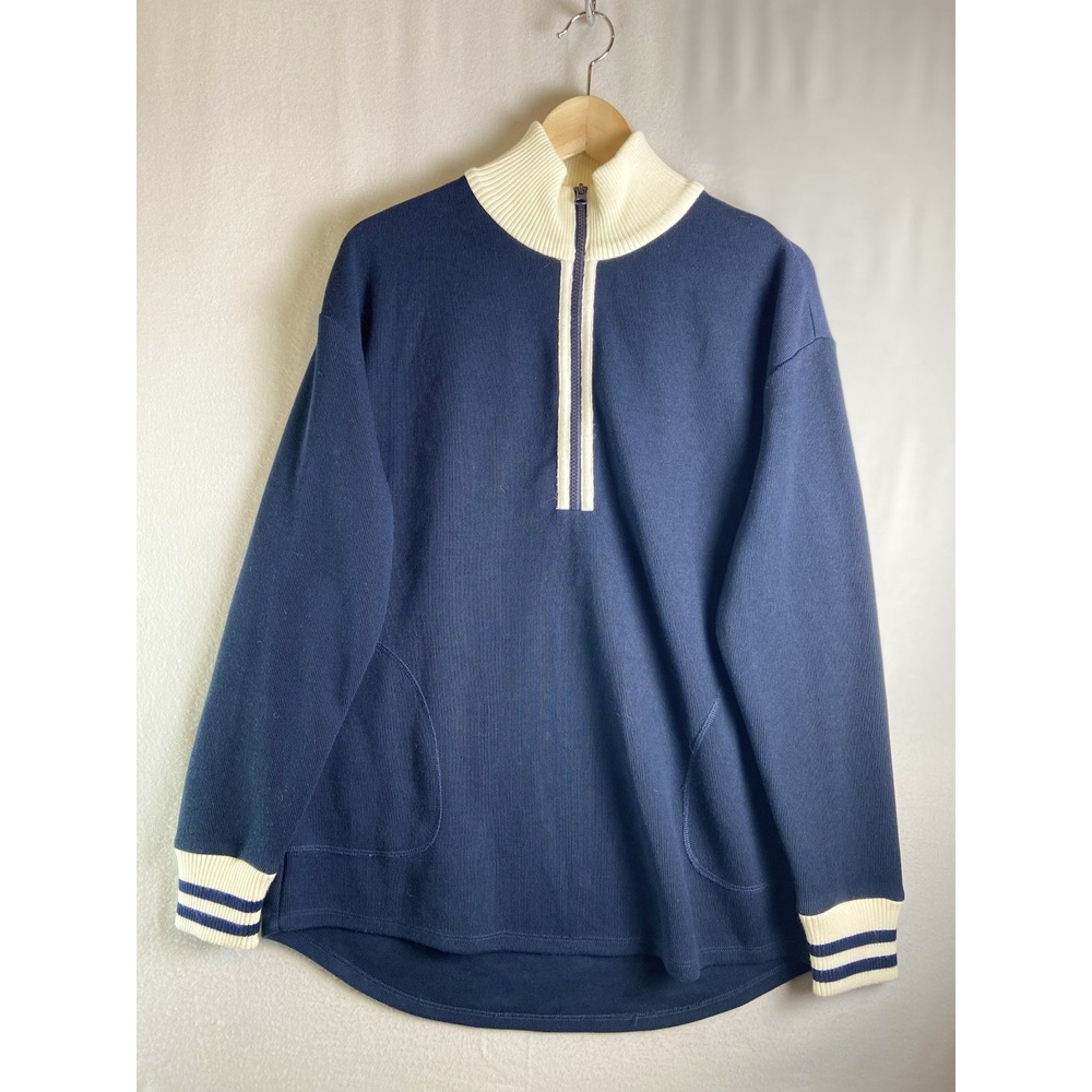 Krimson Klover Women's L Ceres Quarter Zip Pullover Tunic Top Retro Ski Resort